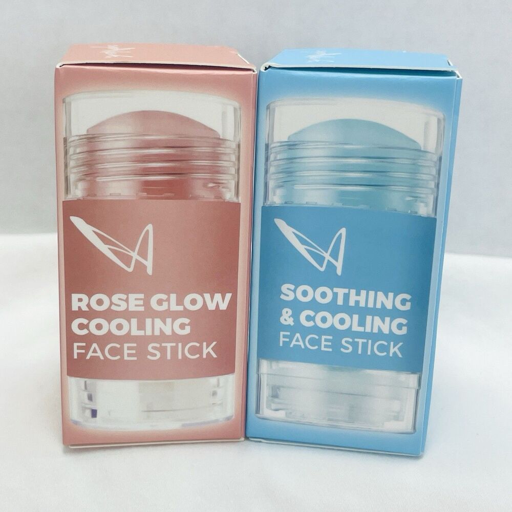 2 Pack LA Splash Cooling Face Stick Duo Rose Glow + Centella 1 oz Ea NEW